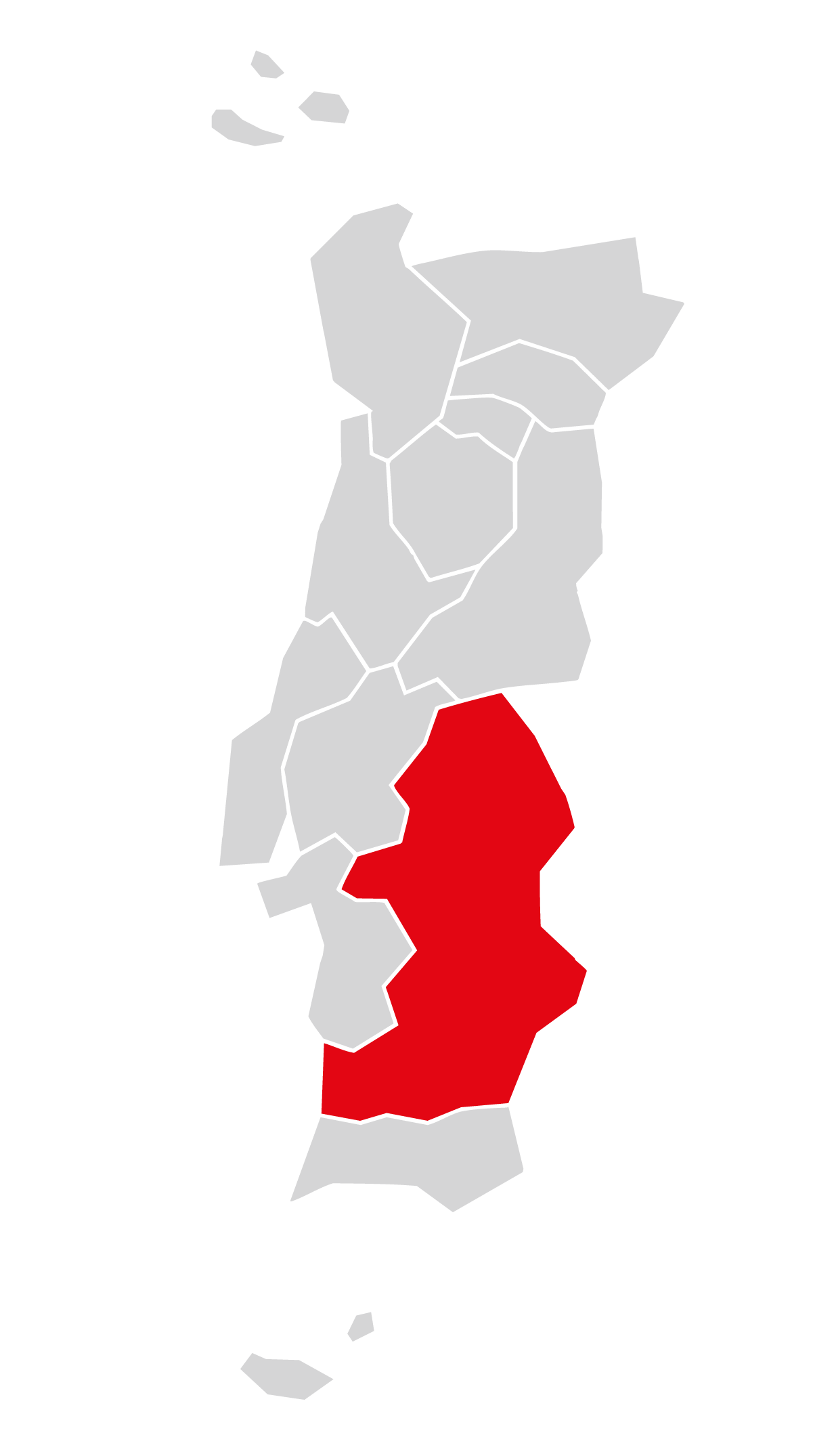 Mapa da região